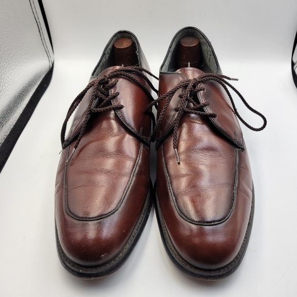 Weyenberg Mens Derby Oxfords Rich Brown Leather Sz 9 - Picture 2 of 10